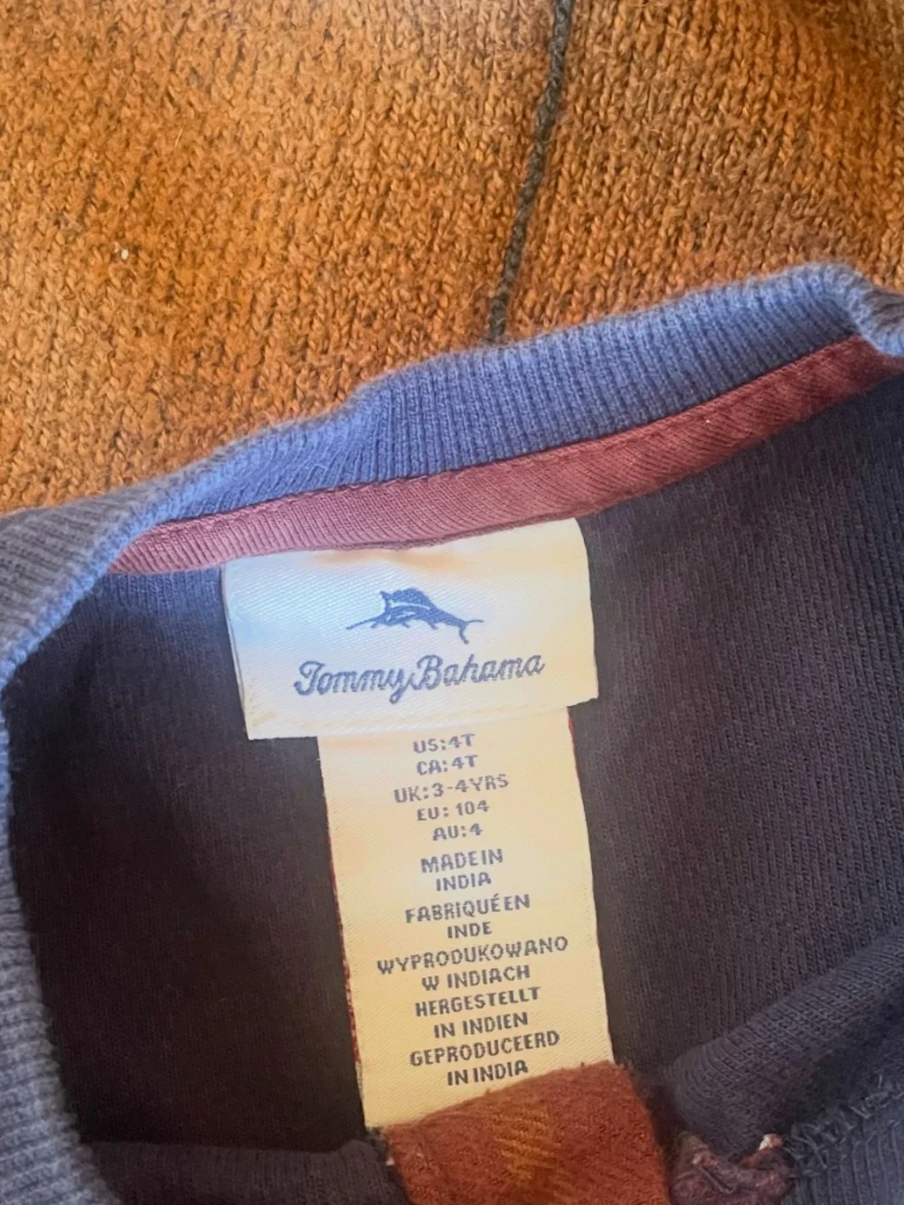 Tommy Bahama & Zara Boys 4Y 2-Piece Outfit Bundle Henley Shirt Jogger Pants